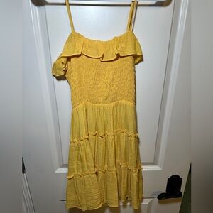 Yellow Ruffled Women's Dress